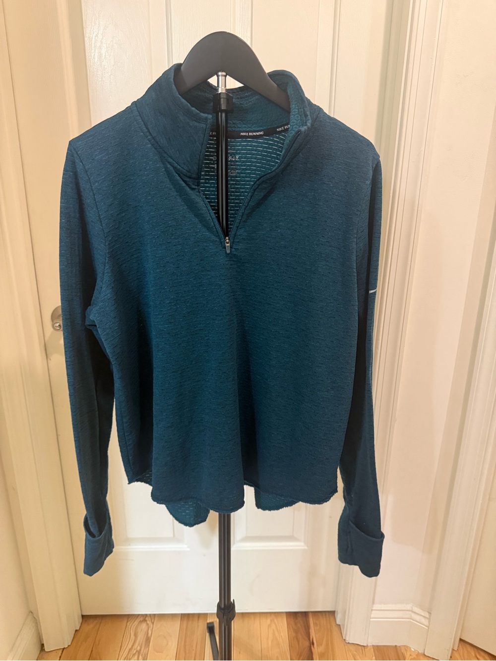 Nike Women's Teal Quarter-Zip Pullover Sweatshirt